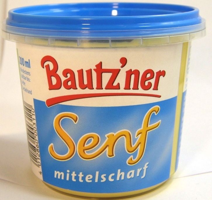 Image of Bautzner mustár (közepesen csípős, mittel sharf) 200ml (IT10347)