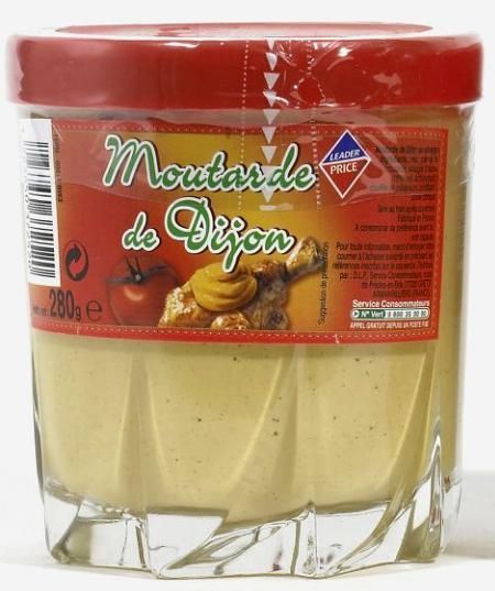Image of Dijon Mustard (Leader Price) 280g Glass (IT13999)