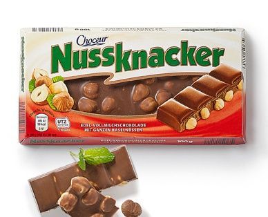 NussKnacker Ganzen Hazelnut Milk Chocolate 100g UTZ (IT11715) Image of NussKnacker Ganzen Hazelnut Milk Chocolate 100g UTZ (IT11715)