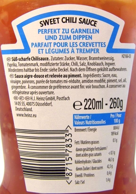 Image of Heinz édes csiliszósz (enyhe) 260g (IT11745)