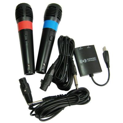 Image of 4-in-1 Wired Karaoke microphone set (2 microphone) (IT4366)