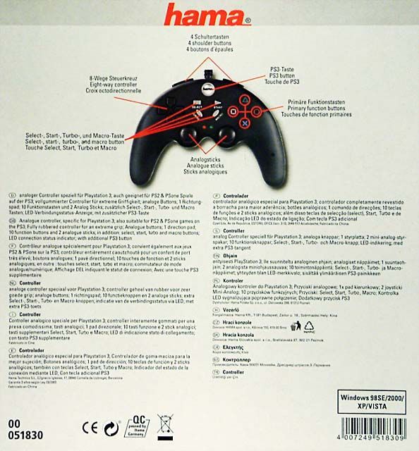 Image of HAMA PC USB gamecontroller (IT5205)