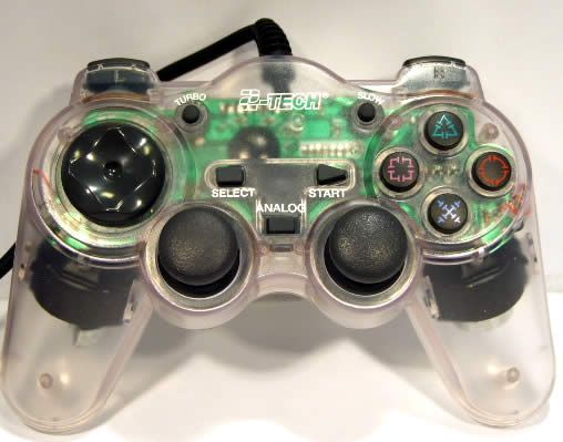 Image of 2-tech *transparent* PS2 Game Controller (IT3672)