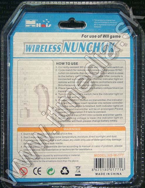 Image of Nintendo Wii Wireless Nunchuk Controller (IT4364)