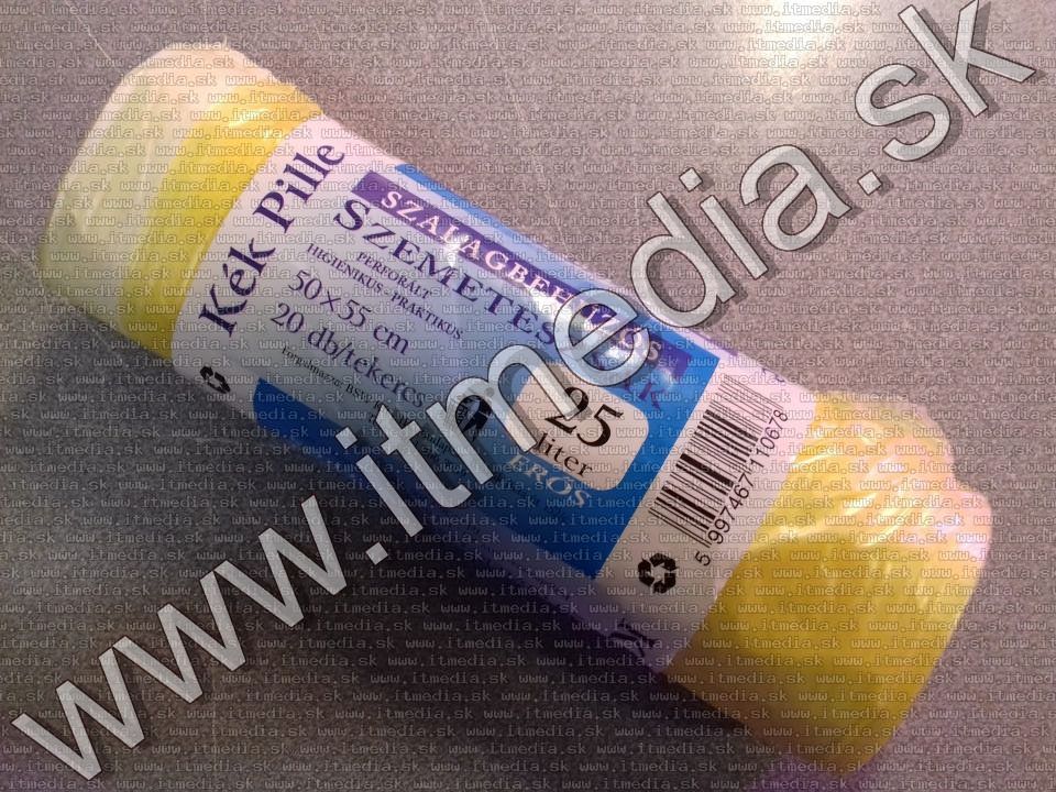 Image of Kék Pille Önzárós Szemetes zsák műanyag 25L x 20, 50x55cm (IT13396)