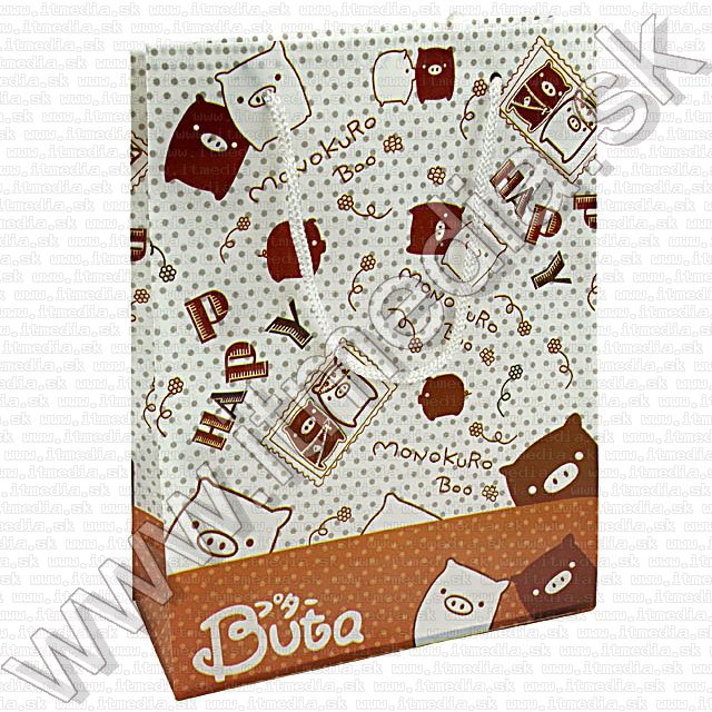 Image of Plastic Gift Bag 8x19x25cm *Monokuro Boo Brown* (IT7332)
