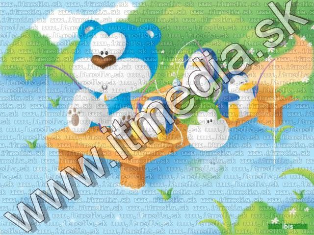 Image of Plastic Gift Bag 9x31x39cm *Ibis and Penguins* *Green* (IT8178)