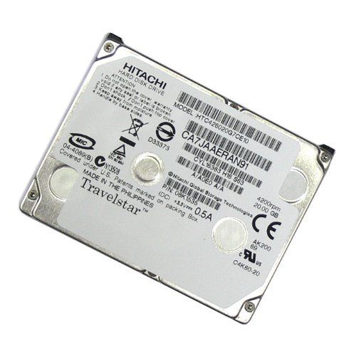 Image of Hitachi Travelstar 20GB 1.8 IDE HDD (ZIF) 4200RPM HTC426020G7CE10 INFO! 08K1535 (IT14288)