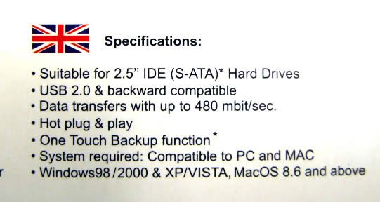 Image of Fantec External laptop SATA housing (2.5) (DB-228US1) (IT3446)