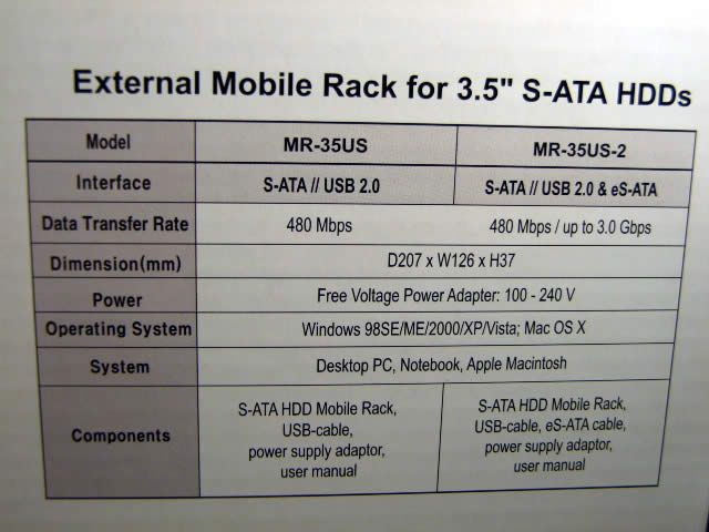 Image of Fantec External USB SATA housing (3.5) (MR-35US) (IT3451)