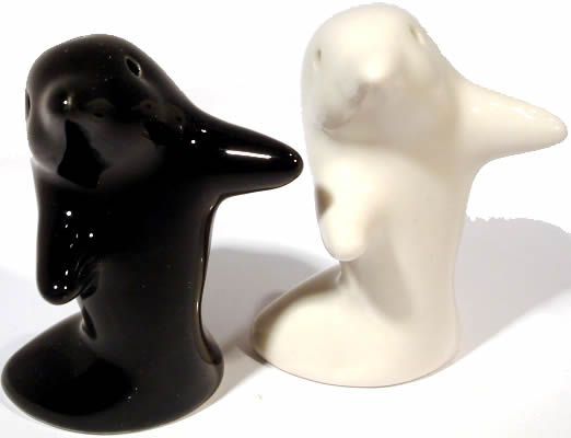 Image of Ceramic Salt and Pepper Shaker 2-set *DOLPHIN* (IT3133)
