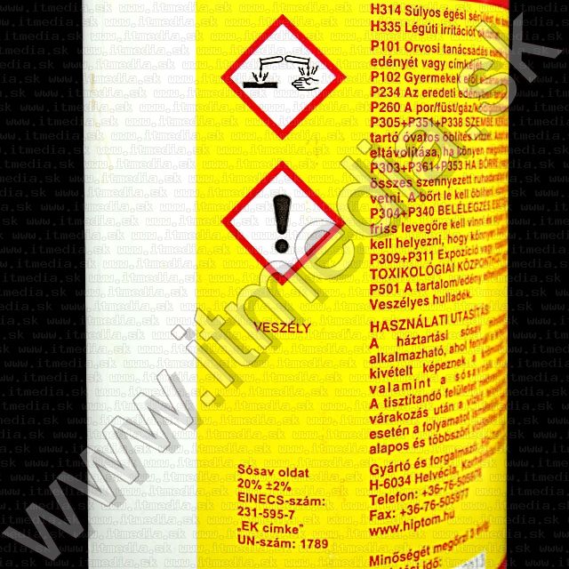 Image of Háztartási Sósav 1000ml 20% (IT9290)