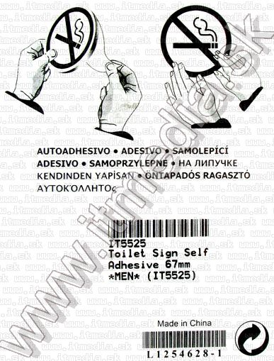 Image of Toilet Sign Self Adhesive 67mm *MEN* (IT5525)