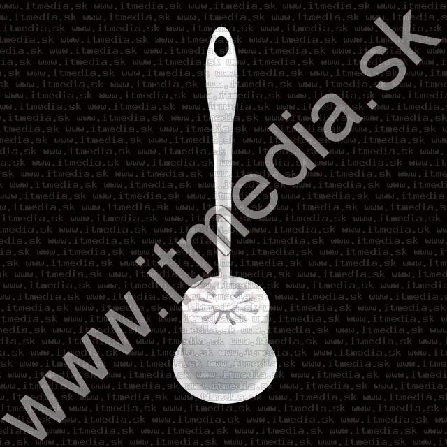 Image of Műanyag WC kefe tartóval (fehér) (IT10402)