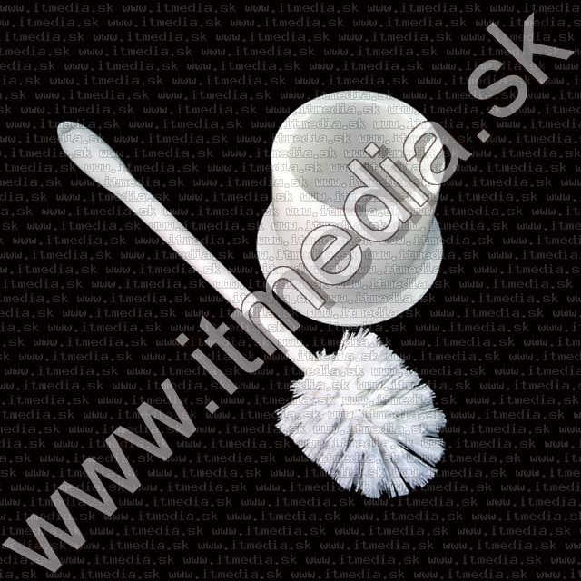 Image of Műanyag WC kefe tartóval (fehér) (IT10402)