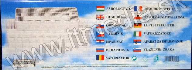 Image of Radiátorra rakható fekvő párologtató (műanyag) (IT3824)