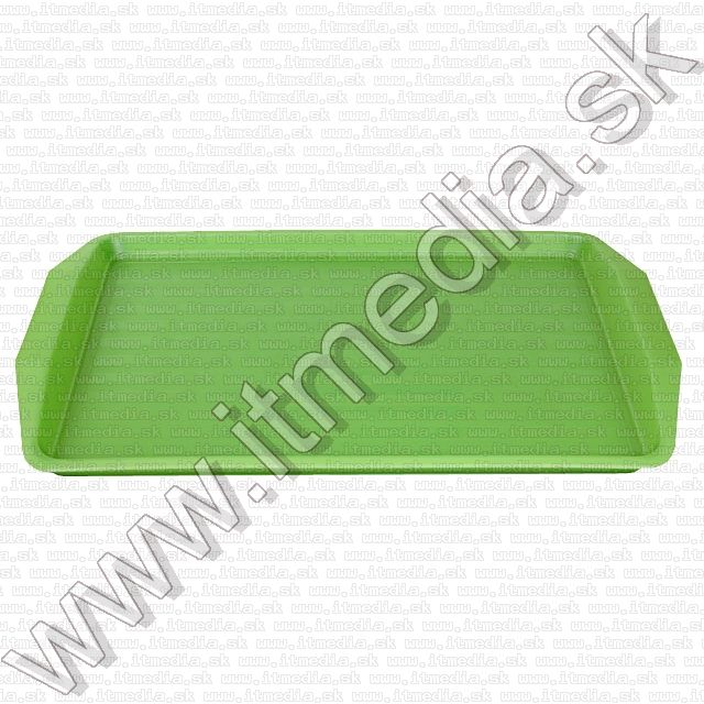 Image of Műanyag Tálca 40 x 25,5 cm *Bordás* zöld (IT9641)