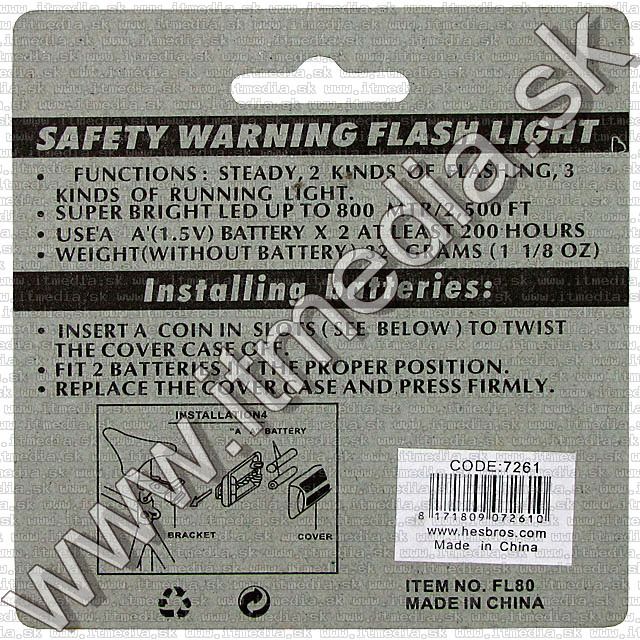 Image of SafeGuard LED Bicycle Lamp, Rear (Transp.) (IT7215)