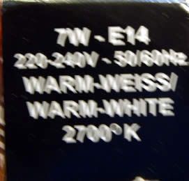Image of My Light Energy Saving Lamp *E14* 7W *Warm White* (IT3994)