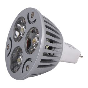 Image of Led Spotlamp, MR16 (12v) White *High Power* (3led) (IT4434)