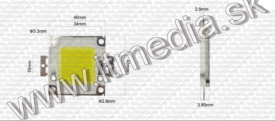 Image of Led Lamp Diode *Blue* 30watt 900mA 33V (IT12052)