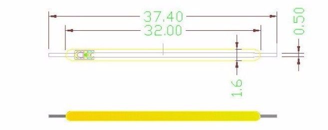 Image of Led Lamp Filament *Cold White* 1watt 6500K 50V 15mA (IT12122)