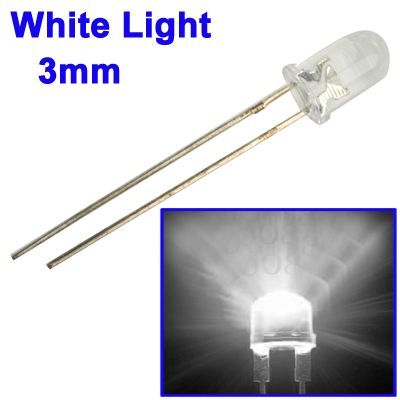 Image of Led Diode Water Clear White Light 3mm !info (IT9117)