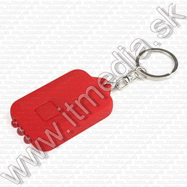 Image of Solar keychain *3 LED flashlight* *Red* (IT12053)