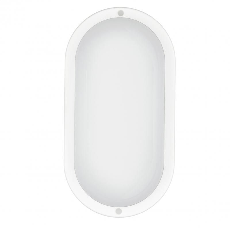 Image of Omega Aries Bulkhead Led Lamp 230V 8W Natural white Oval [44827] INFO! (IT14404)