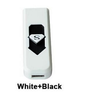 Image of Flameless Electronic Cigarette Lighter USB Rechargeable White-black (IT9767)