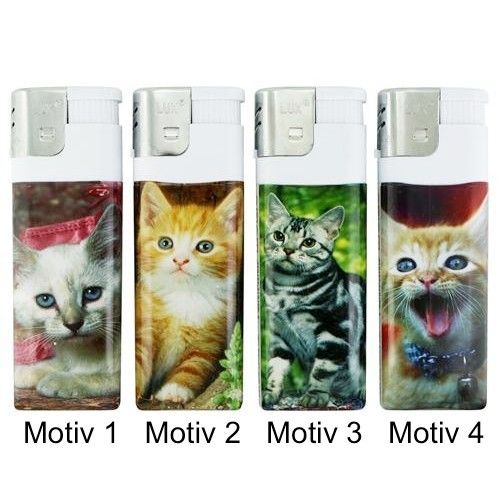 Image of LUX Electronic XXL cigarette lighter *Lovely Cat* (IT8124)