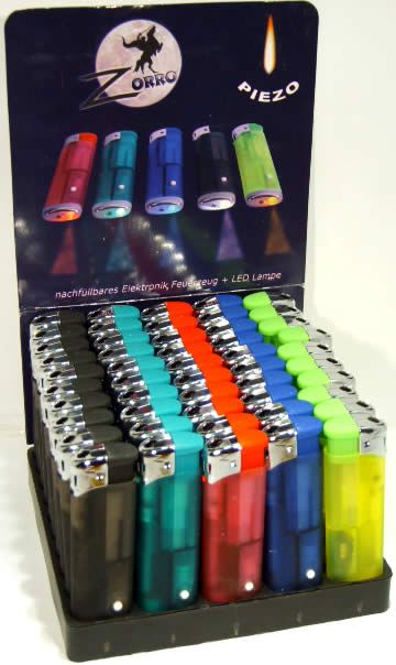 Image of Electronic cigarette lighter +LED 50-set INFO! (IT3865)
