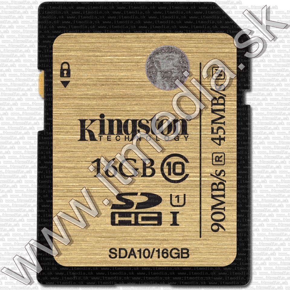 Image of Kingston SD-HC card 16GB UHS-I U1 GOLD Class10 (SDA10) (IT11457)