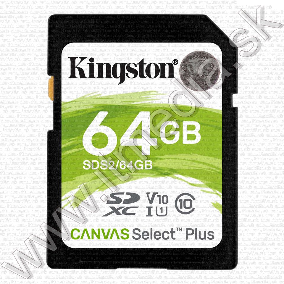 Image of Kingston Canvas Select Plus SD-XC card 64GB UHS-I U1 Class10 (SDS2) [100R10W] (IT14433)