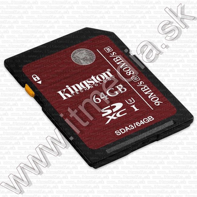 Image of Kingston SD-XC card 64GB UHS-I U3 Class10 (SDA3) 90/80 (IT11465)