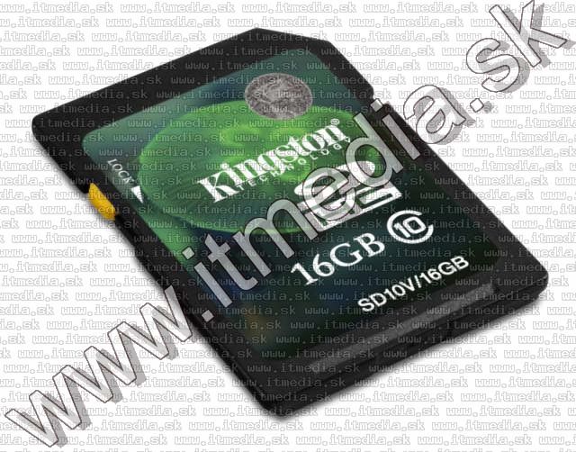Image of Kingston Secure Digital (SD-HC) card, 16GB info! Class10 (IT7855)