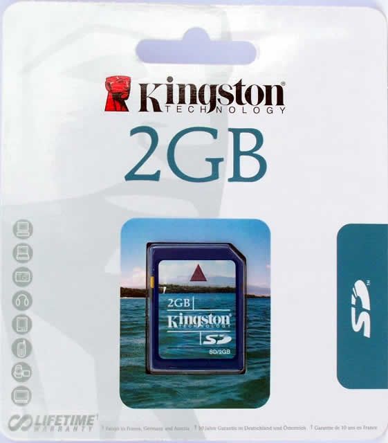 Image of Kingston Secure Digital (SD) card, 2GB (IT1206)