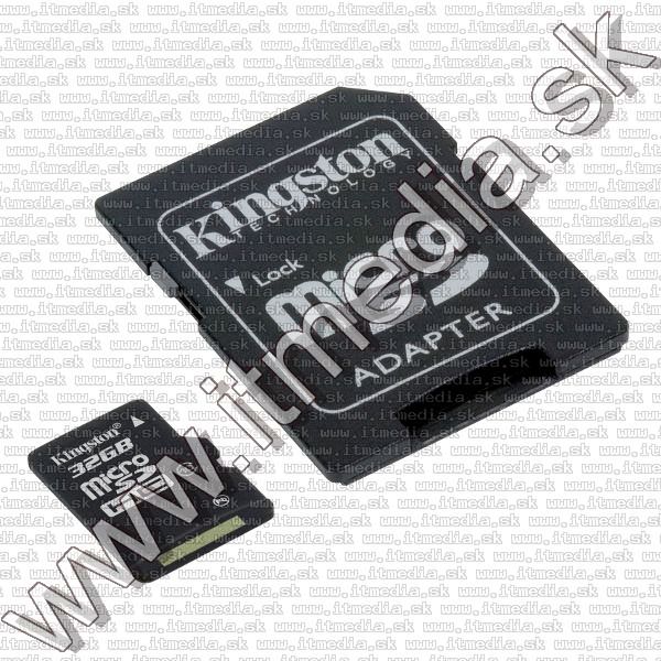 Image of Kingston microSD-HC card 32GB UHS-I U1 Class10 + adapter (45/10 MBps) (IT8589)