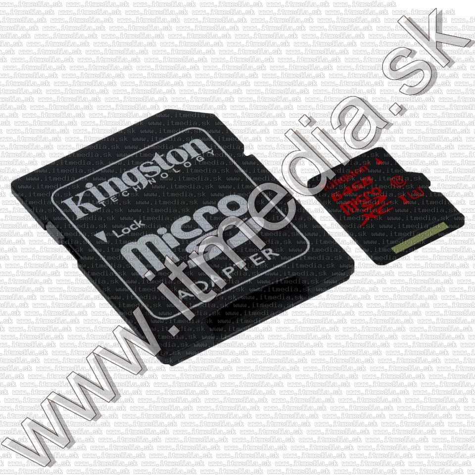 Image of Kingston microSD-XC kártya 64GB UHS-I U3 Class10 SDCA3/64GB + adapter (90/80 MBps) (IT11463)