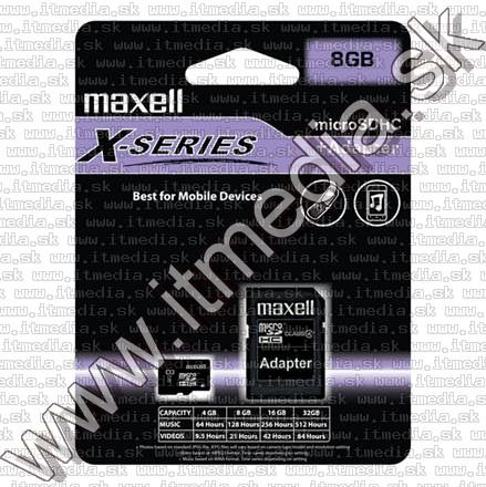 Image of Maxell microSD-HC card 8GB Class4 + adapter (IT7648)