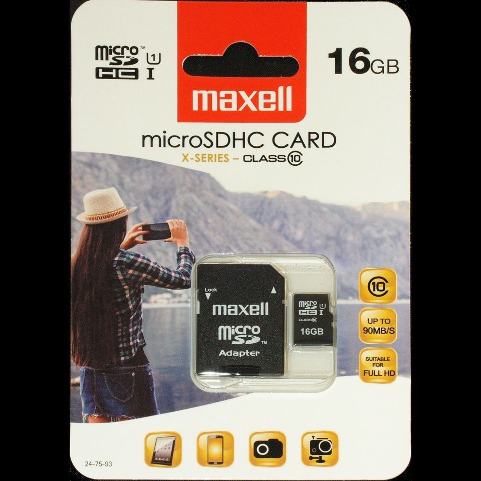 Image of Maxell microSD-HC kártya 16GB Class10 adapter X-Series (IT8907)