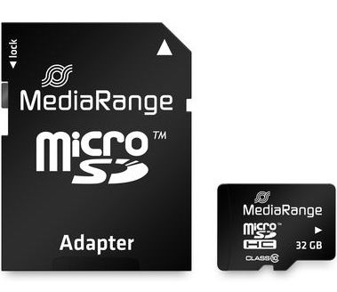 Image of MediaRange microSD-HC card 32GB *Class 10* MR959 (IT14440)