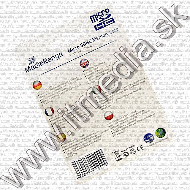 Image of MediaRange microSD-HC card 32GB *Class 6* (IT9407)