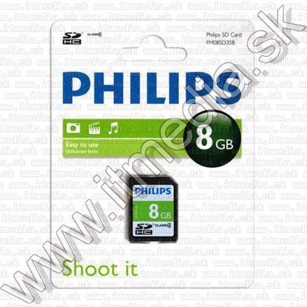 Image of Philips Secure Digital (SD-HC) card, 8GB info! Class4 (IT7548)