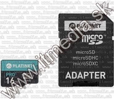 Image of Platinet microSD kártya 16GB UHS-I u1 [44000] (IT13401)