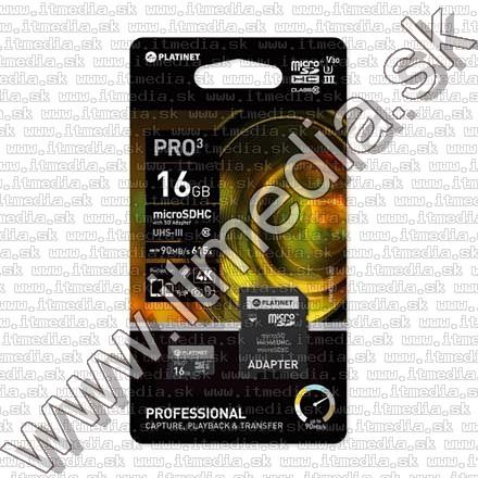 Image of Platinet microSD kártya 16GB UHS-I u3 [44001] [85R40W] (IT13402)