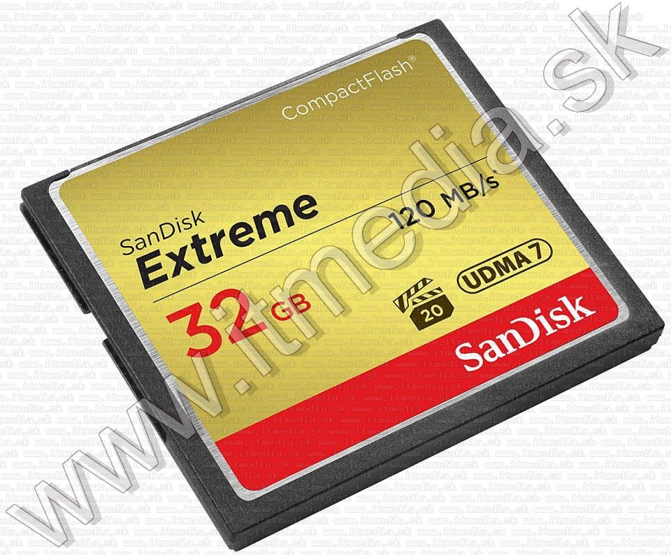 Image of Sandisk CF (Compact Flash) Memorycard, 32GB EXTREME SDCFXSB-032G-G46 [120R85W] (IT12958)