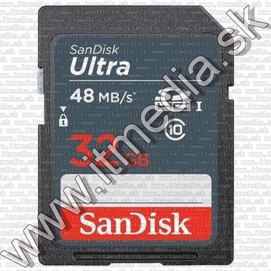 Image of Sandisk SD-HC kártya 32GB UHS-I U1 *Ultra* Class10 48MB/s (IT12757)