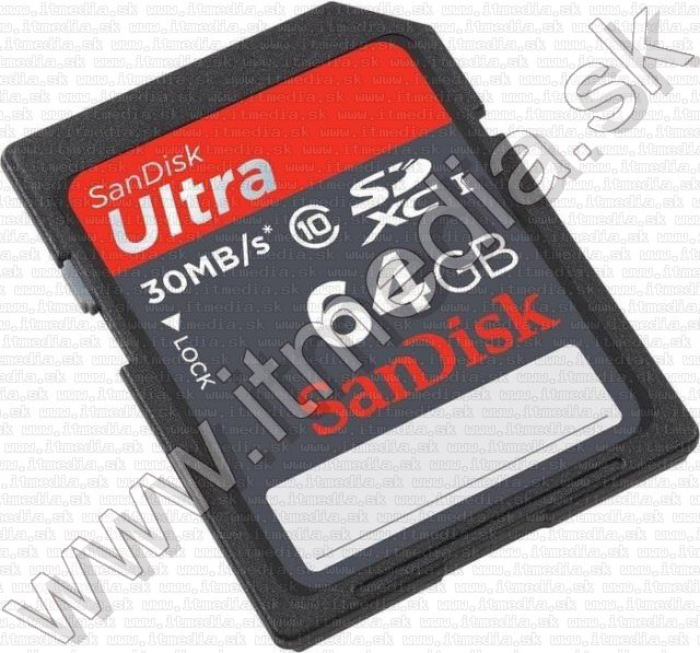 Image of Sandisk SD-XC kártya 64GB UHS-I U1 *Ultra* Class10 30MB/s (IT11288)