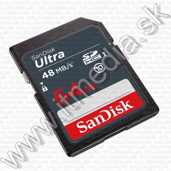 Image of Sandisk SD-XC kártya 64GB UHS-I U1 *Ultra* Class10 48MB/s (IT12758)